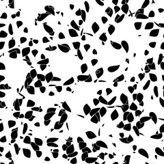 Fototapeta na wymiar Seamless monochrome pattern of abstract elements