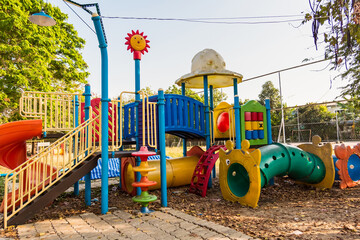 Children's playground for funy in the park