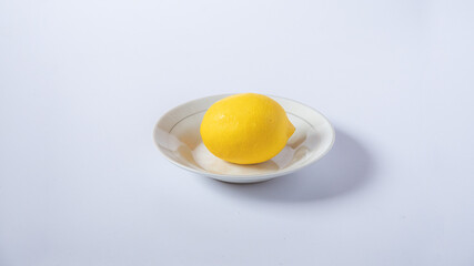 Lemon with white background