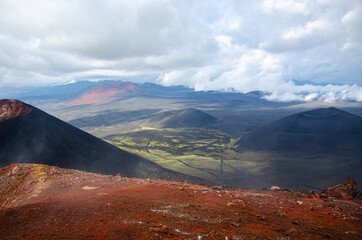 Volcanic Landscape. Russia, Kamchatka 2020. Photo taken during an expedition to the volcano.