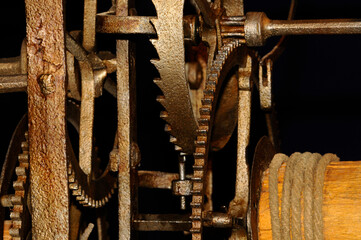mechanical clockwork with gear and cogwheel
