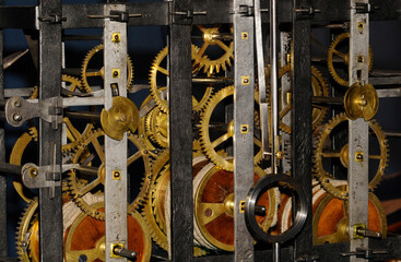 mechanical clockwork with gear and cogwheel