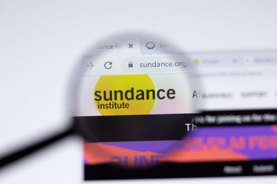 New York, USA - 17 February 2021: Sundance Institute Film Festival logo close up on website page, Illustrative Editorial.