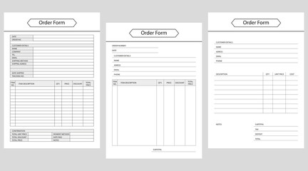 Order form, Planner pages  bullet journal