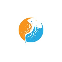 jellyfish logo vector template