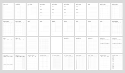Planner pages  bullet journal for everyday use A5