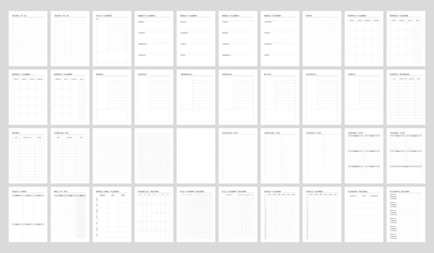 Free Creative Abstract Bullet Journal General Planner template to design