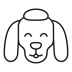 Dog groomer icon. Outline dog groomer vector icon for web design isolated on white background