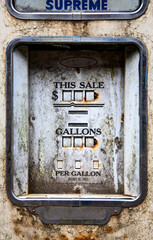 rusty old gasoline gas station pump