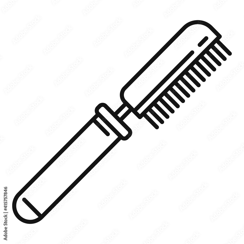 Poster cat brush icon. outline cat brush vector icon for web design isolated on white background