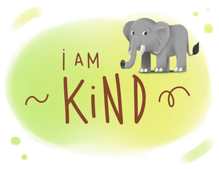 Kids Motivational Illustration (Elephant)