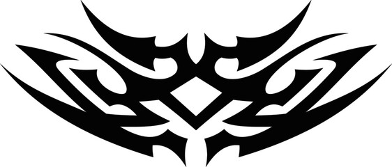 Vector symbol, ornament, tattoo. beautiful vector illustration. Drawings on the body, ancient symbols.	