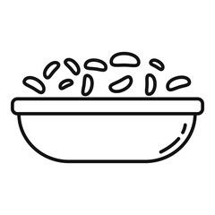 Breakfast cereal flakes icon. Outline breakfast cereal flakes vector icon for web design isolated on white background