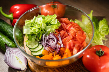 portrait of people cooking healthy vegetarian chinese food capcay