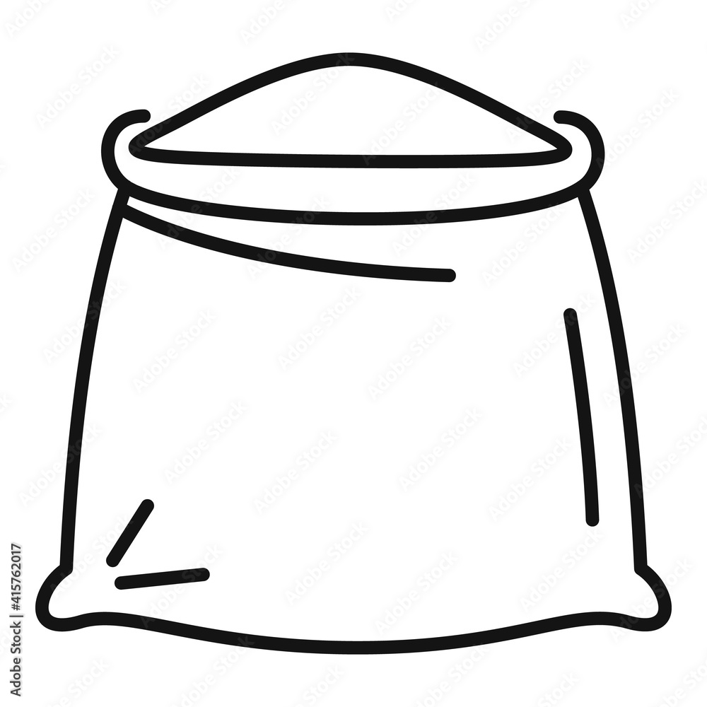 Poster wheat sack icon. outline wheat sack vector icon for web design isolated on white background