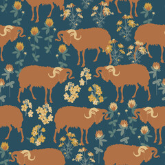 pattern with rum and flowers