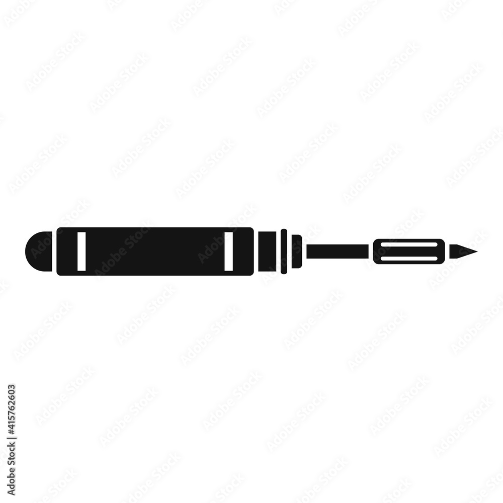 Poster soldering transistor icon. simple illustration of soldering transistor vector icon for web design is