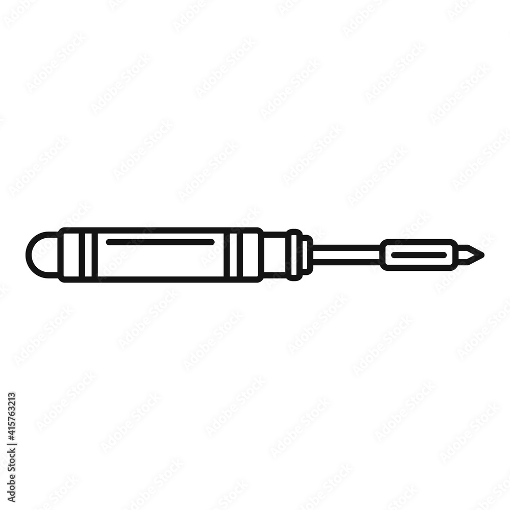 Poster soldering transistor icon. outline soldering transistor vector icon for web design isolated on white