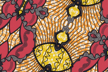 Colored African fabric - Seamless pattern, cotton, photo