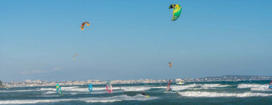 kitesurf sur la baie de cannes, pointe croisette