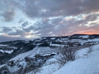 sunset in the mountains