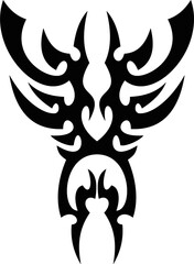 Vector symbol, ornament, tattoo. beautiful vector illustration. Drawings on the body, ancient symbols.	