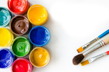 paints and brushes