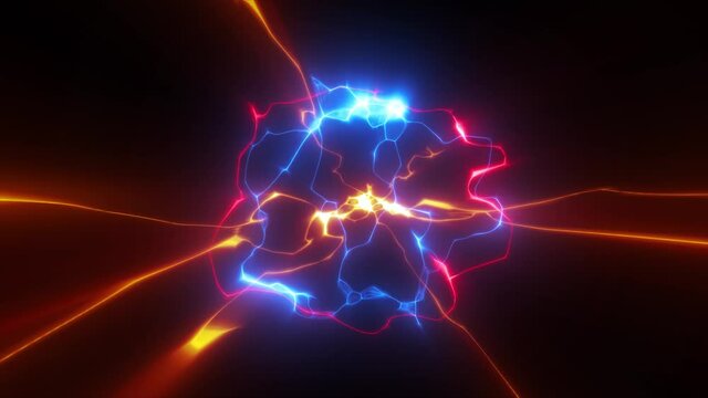 Dynamic Action Fx Electric Forcefield Energy Background Loop/ 4k animation of an electricity forcefield comic action fx with patterns seamless looping