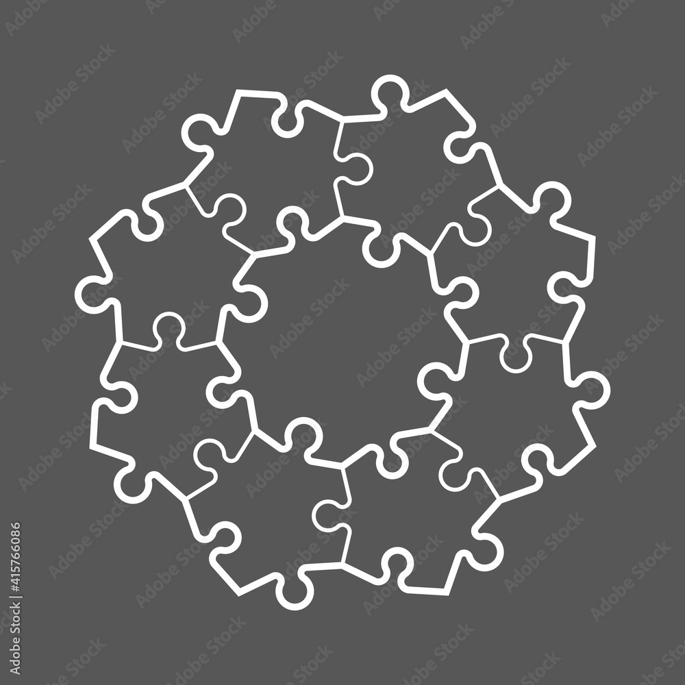 Poster a lot of piece flat puzzle pattern presentation. many step puzzles business background. simple patte