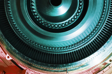 A structural element of a turbine with blades for aviation and power generation.