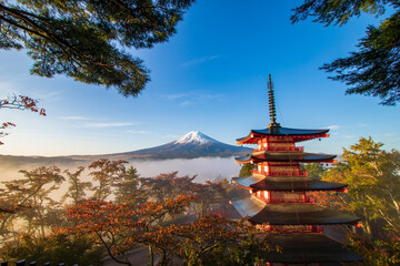japanese temple in the autumn