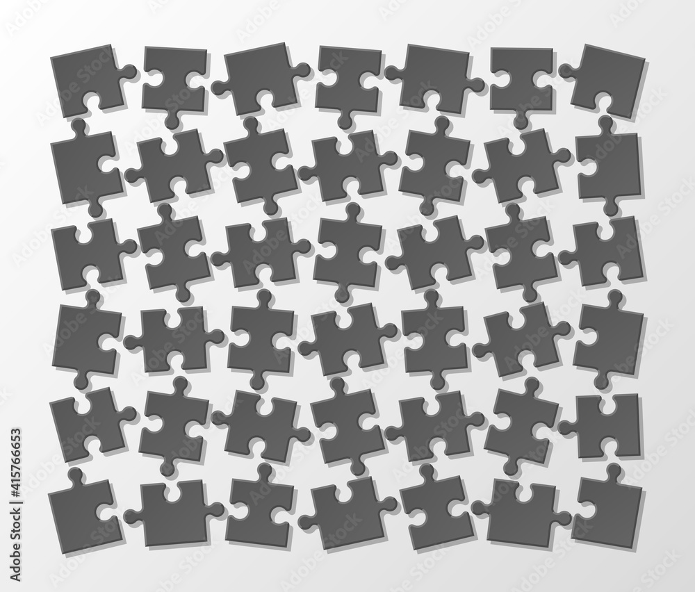 Leinwandbilder a lot of piece flat puzzle presentation. many step circle business background. section compare servi
