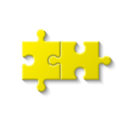 Obraz premium Puzzle two piece business presentation. Circle infograph. 2 Step process diagram. Section compare banner.