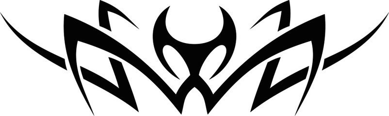 Vector symbol, ornament, tattoo. beautiful vector illustration. Drawings on the body, ancient symbols.	