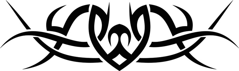 Vector symbol, ornament, tattoo. beautiful vector illustration. Drawings on the body, ancient symbols.	