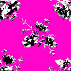 Obraz na płótnie Canvas botanical floral seamless pattern