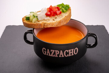Gazpacho, typical dish of Andalusia Spain.