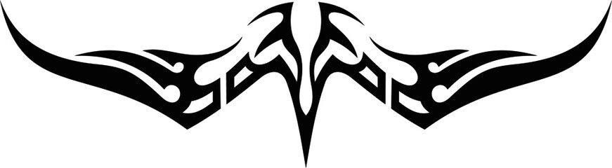 Vector symbol, ornament, tattoo. beautiful vector illustration. Drawings on the body, ancient symbols.	