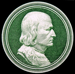 Christopher Columbus, Portrait from El Salvador 5 Colones 1983 Banknotes.