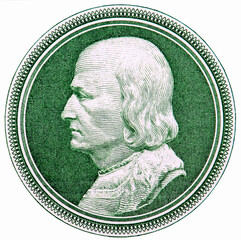 Christopher Columbus, Portrait from El Salvador 5 Colones 1983 Banknotes.