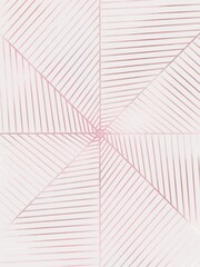 Rose gold line wallpaper. symmetrical shapes. pink triped background. digital art poster. graphic illustration of geometric shapes.
