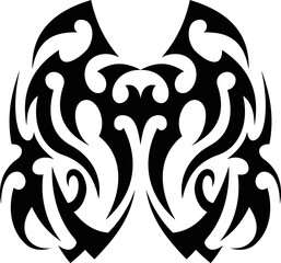 Vector symbol, ornament, tattoo. beautiful vector illustration. Drawings on the body, ancient symbols.	