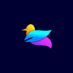 Illustration vector graphic of Bird logo. Colorful Artistic. Design inspiration. Fit to your Business, Company, etc