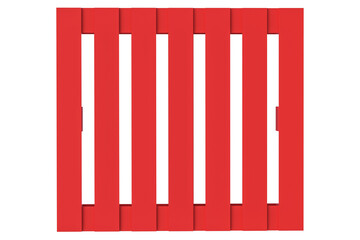 Pallet for transporting goods isolated on white background. Top view. 3d rendering