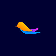 Illustration vector graphic of Bird logo. Colorful Artistic. Design inspiration. Fit to your Business, Company, etc