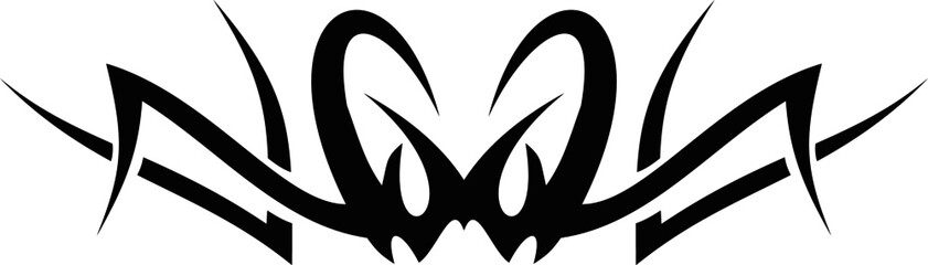 Vector symbol, ornament, tattoo. beautiful vector illustration. Drawings on the body, ancient symbols.	