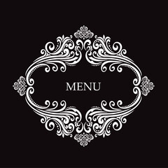 Oriental vector damask patterns for greeting cards and wedding invitations