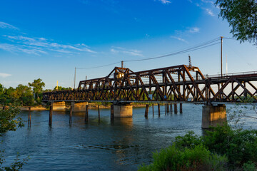 Railroad Bridge I Street Sacramento California