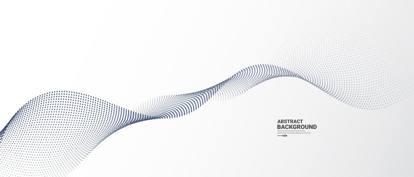 White abstract background with flowing particles. Digital future technology concept. vector illustration.	
