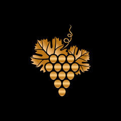 decorative golden grapes